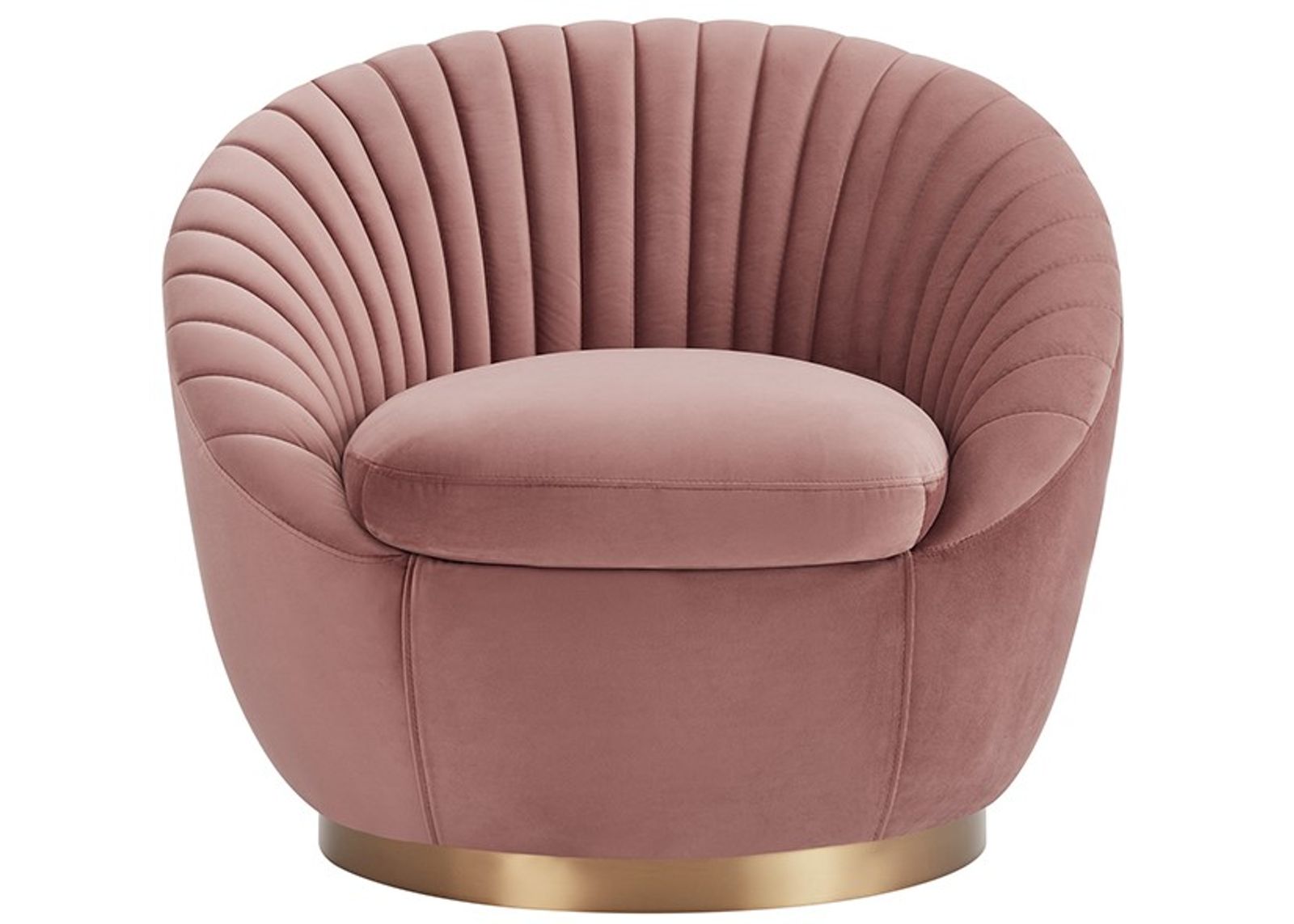 Armen Living Mitzy Blush Swivel Accent Chair