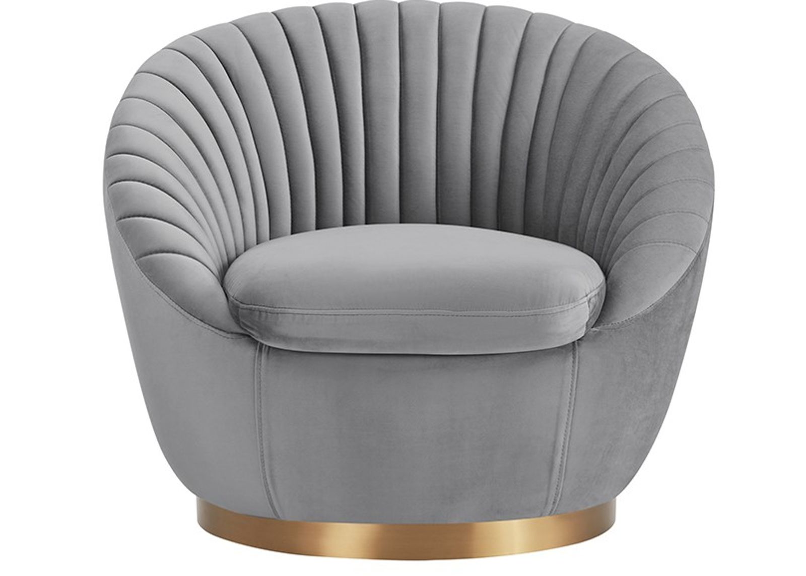 Armen Living Mitzy Gray Swivel Accent Chair