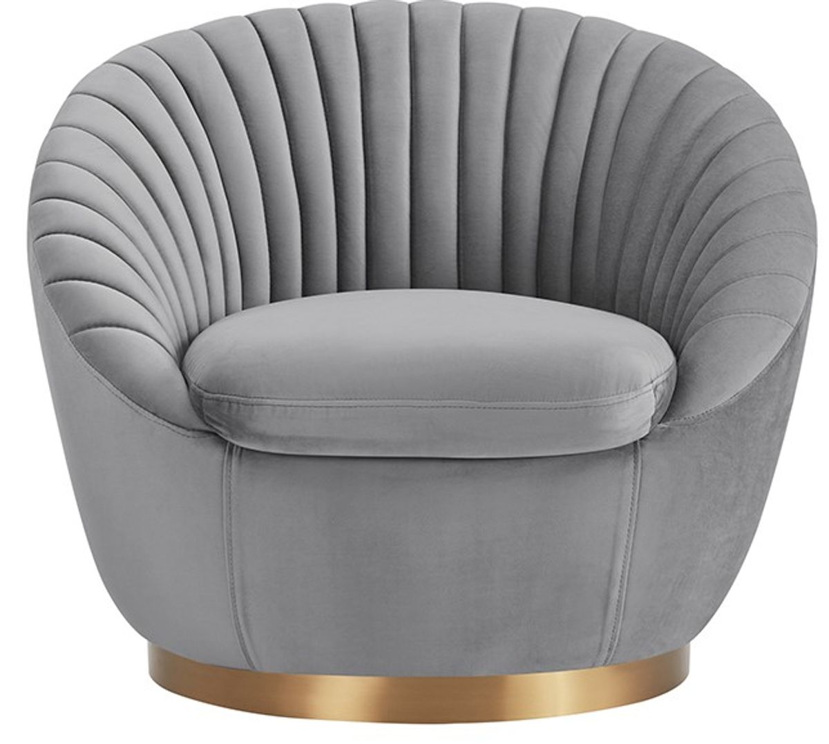 Armen Living Mitzy Gray Swivel Accent Chair