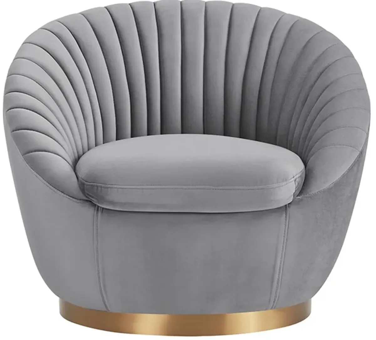 Armen Living Mitzy Gray Swivel Accent Chair