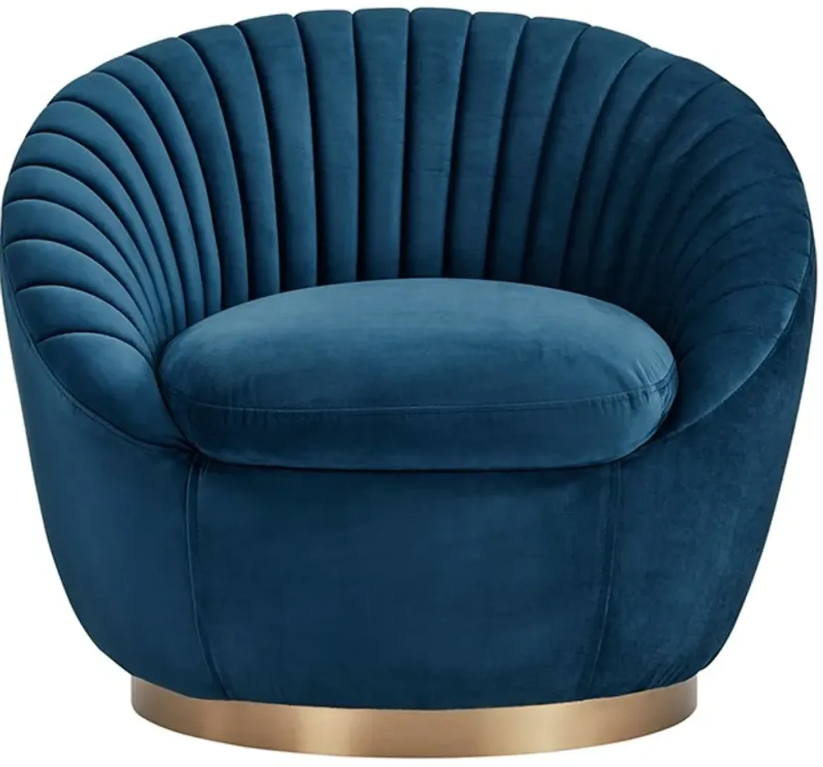 Armen Living Mitzy Navy Swivel Accent Chair