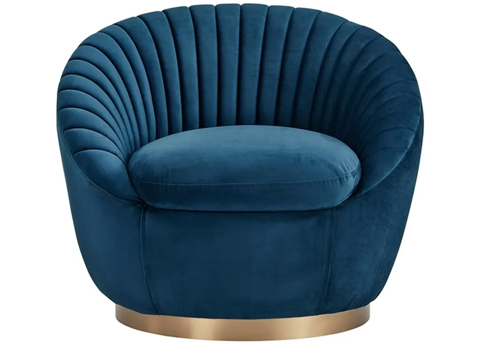 Armen Living Mitzy Navy Swivel Accent Chair