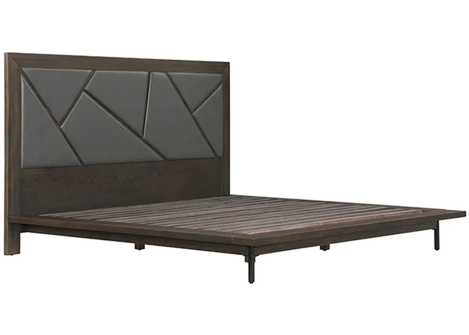 Armen Living Marquis Smoke Oak King Bed