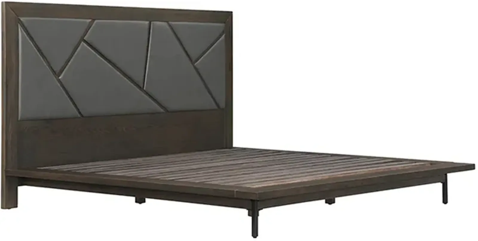 Armen Living Marquis Smoke Oak King Bed