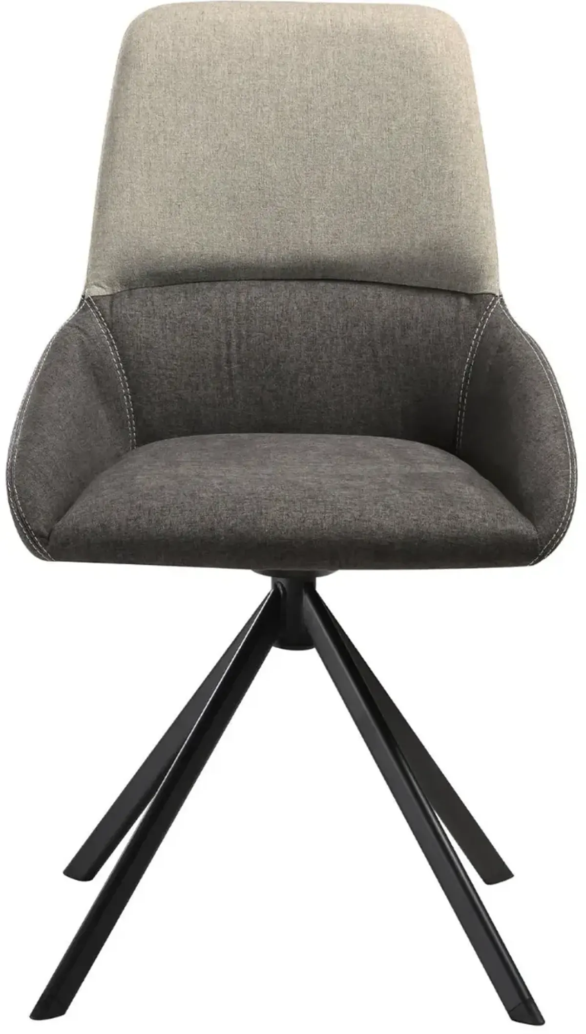 Armen Living Maverick 2-Piece Light Grey Dining Chair Set