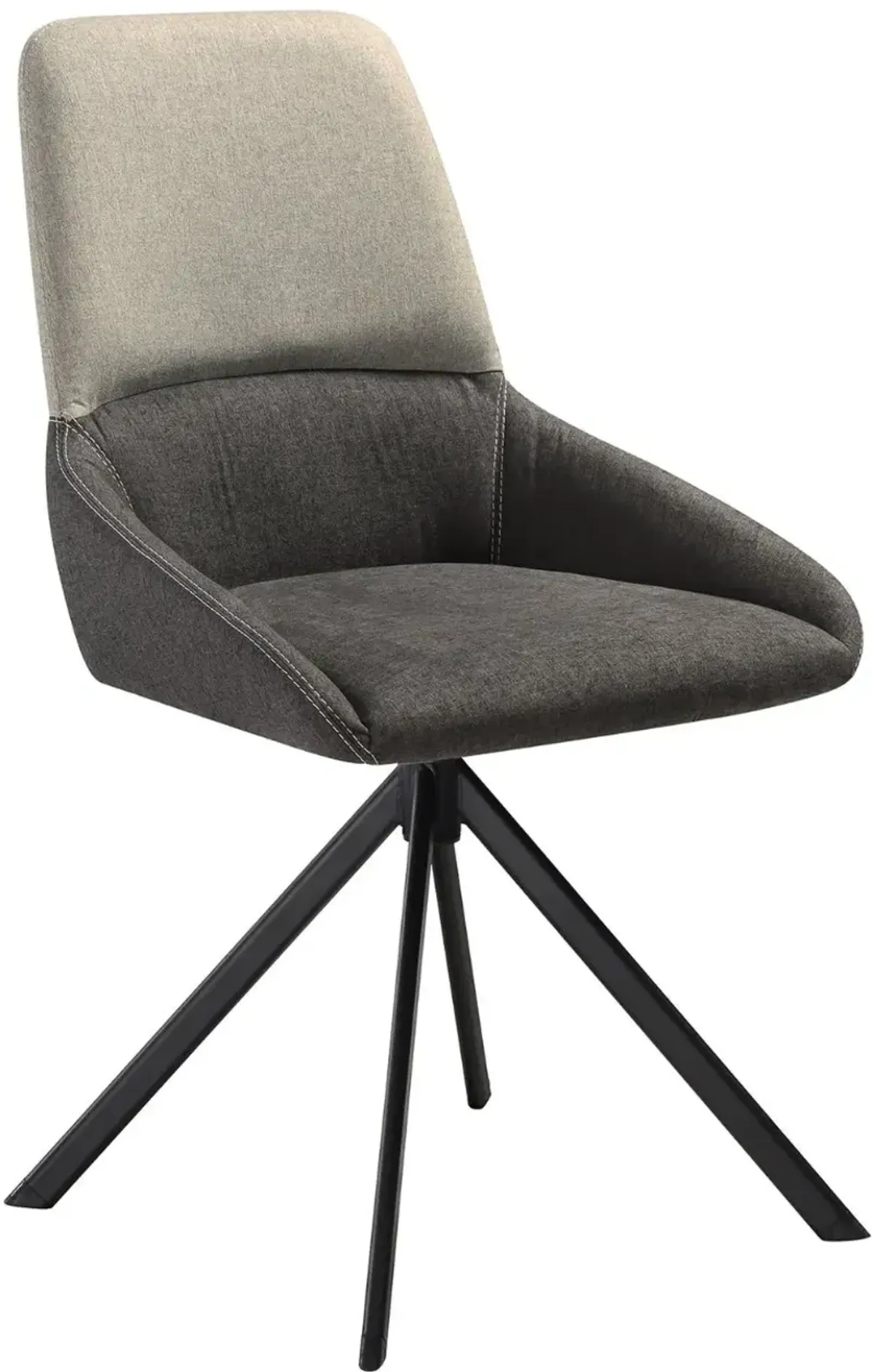 Armen Living Maverick 2-Piece Light Grey Dining Chair Set