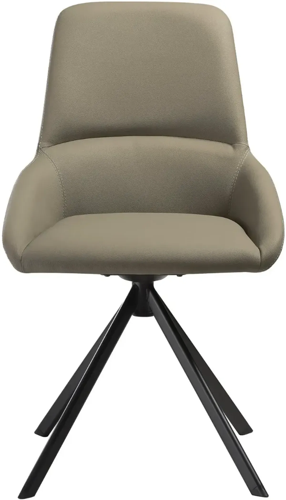 Armen Living Maverick 2-Piece Taupe Grey Dining Chair Set