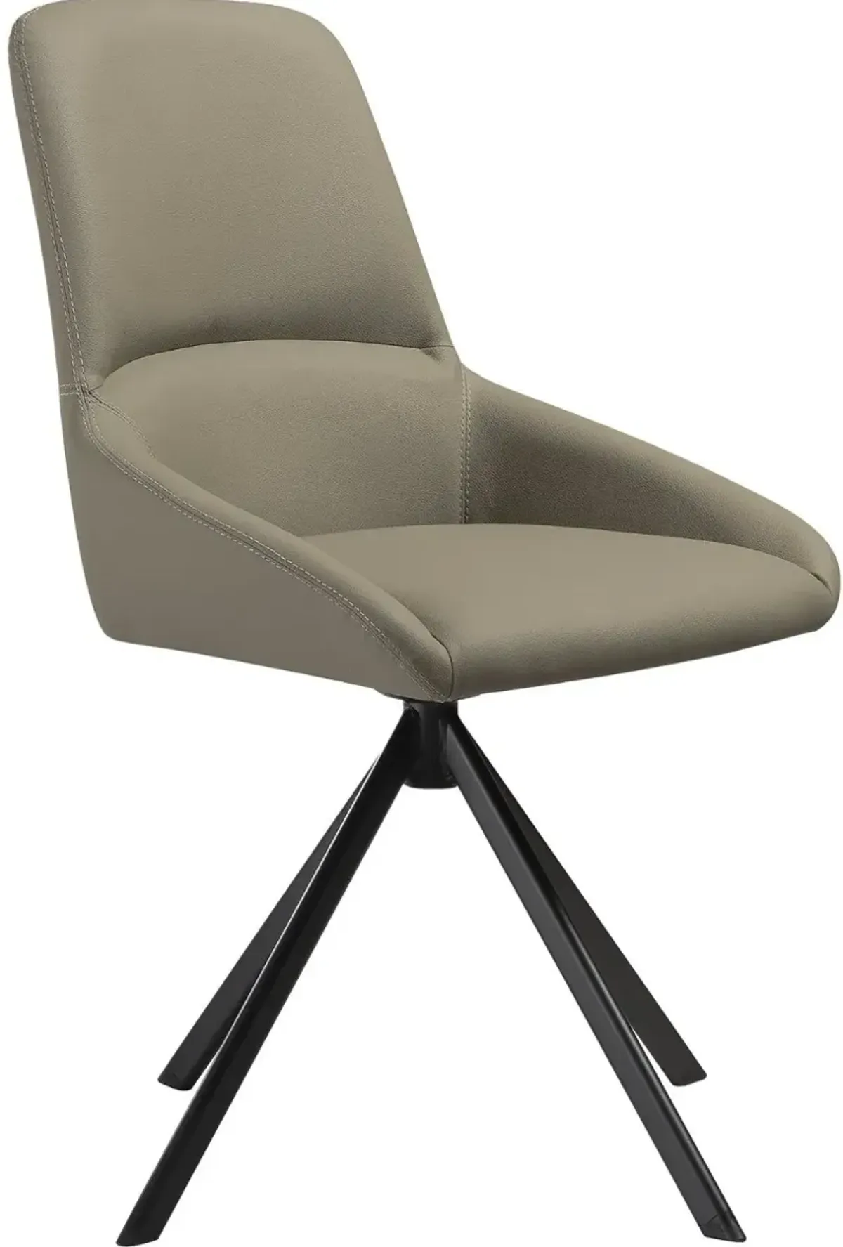 Armen Living Maverick 2-Piece Taupe Grey Dining Chair Set