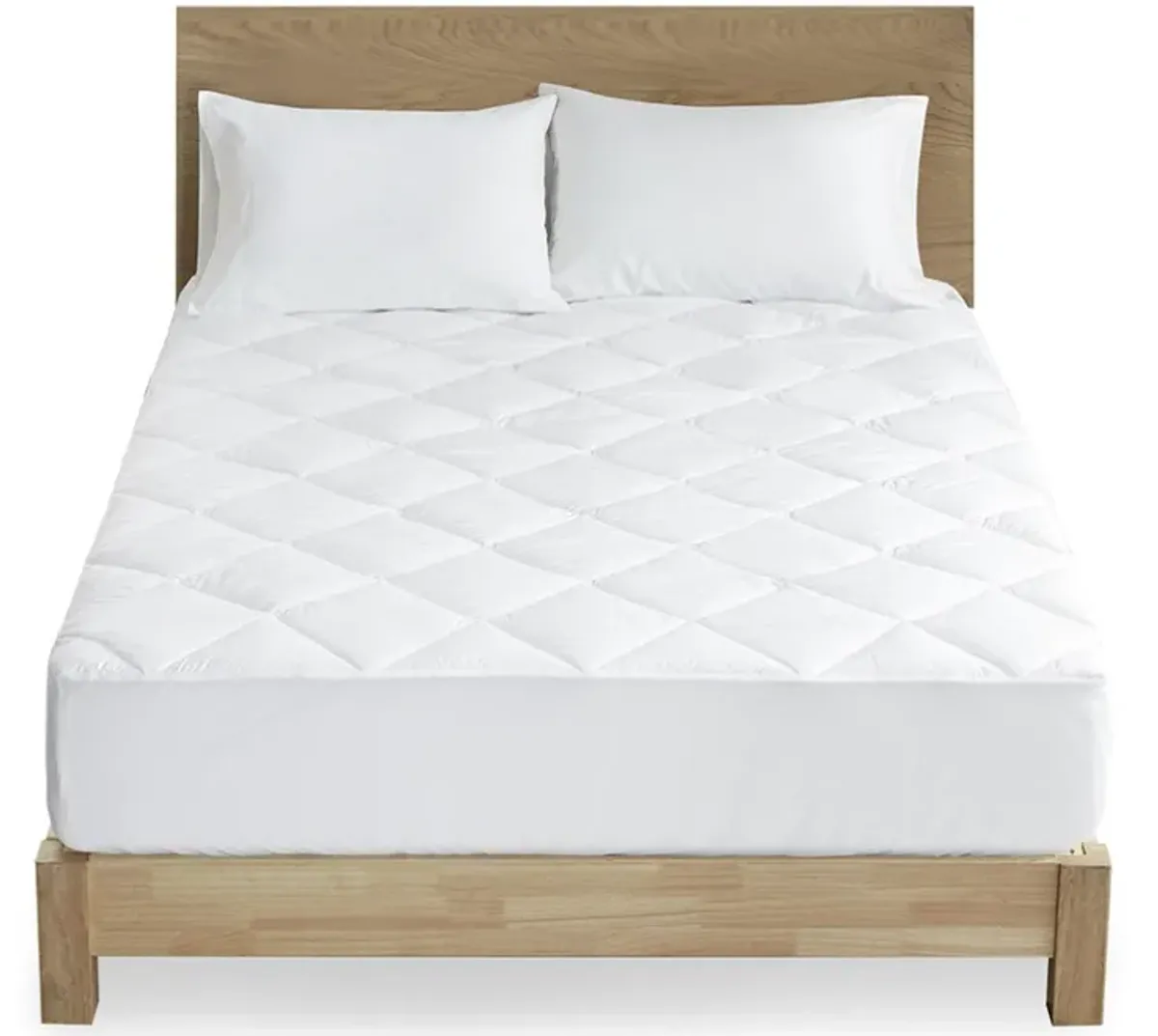 Olliix by Clean Spaces Allergen Barrier White Full Anti-Microbial Mattress Pad