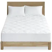 Olliix by Clean Spaces Allergen Barrier White Queen Anti-Microbial Mattress Pad