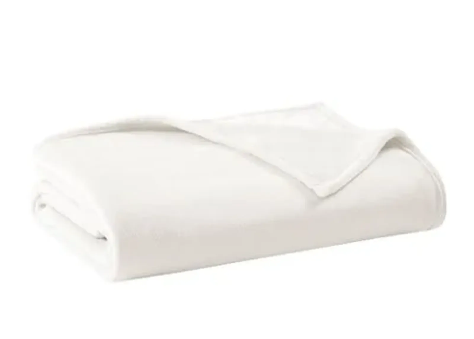 Olliix by Clean Spaces Ivory Twin  Antimicrobial Plush Blanket