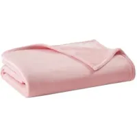 Olliix by Clean Spaces Blush Twin  Antimicrobial Plush Blanket