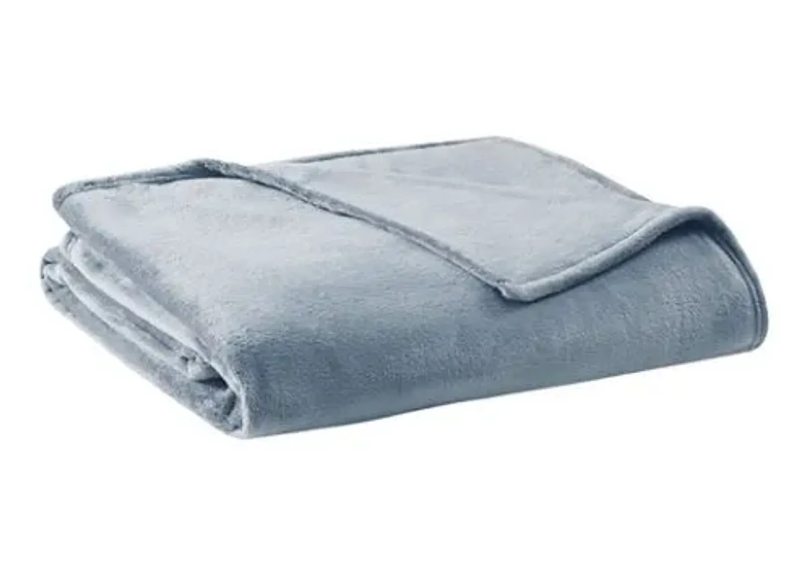 Olliix by Clean Spaces Blue Twin  Antimicrobial Plush Blanket