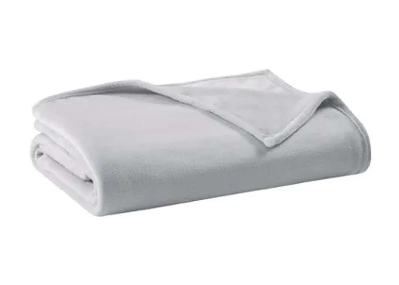 Olliix by Clean Spaces Grey Twin  Antimicrobial Plush Blanket