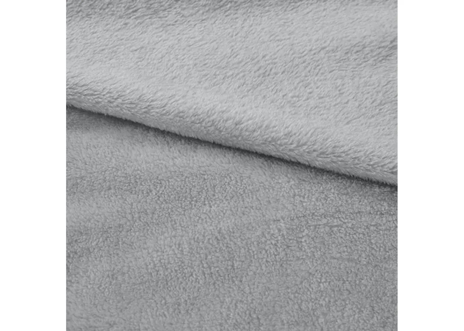 Olliix by Clean Spaces Antimicrobial Plush Grey Full/Queen Blanket