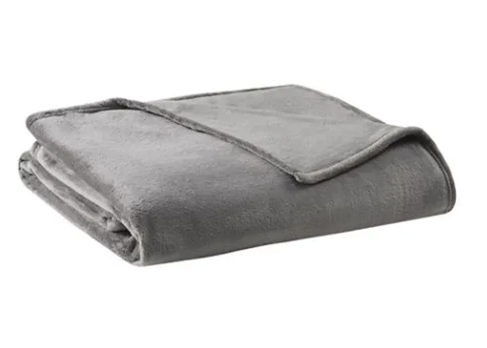 Olliix by Clean Spaces Charcoal Twin  Antimicrobial Plush Blanket