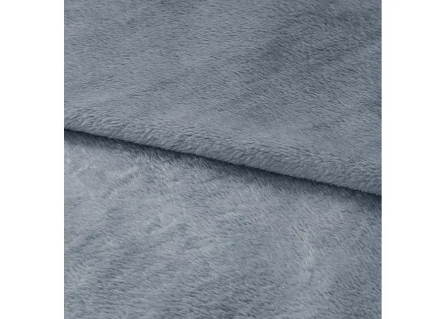 Olliix by Clean Spaces Antimicrobial Plush Charcoal King Blanket