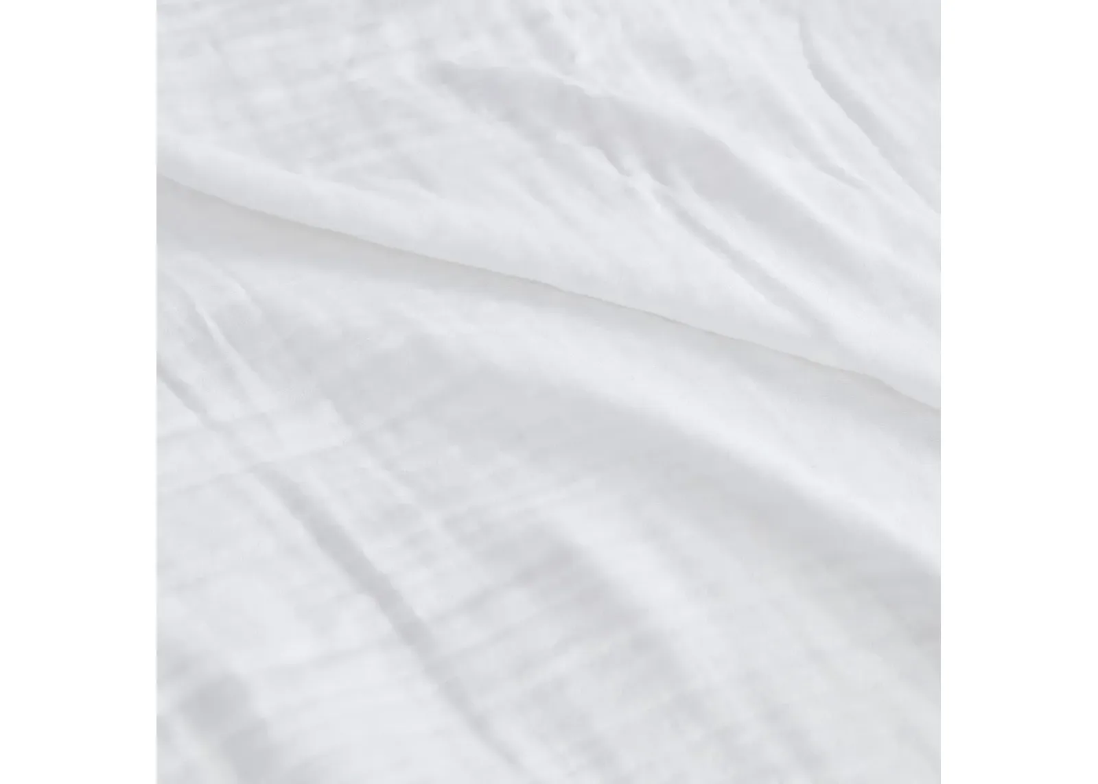 Olliix by Clean Spaces Gauze White Full/Queen 100% Cotton Lightweight Blanket