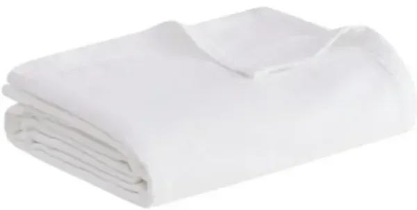 Olliix by Clean Spaces Gauze White Full/Queen 100% Cotton Lightweight Blanket