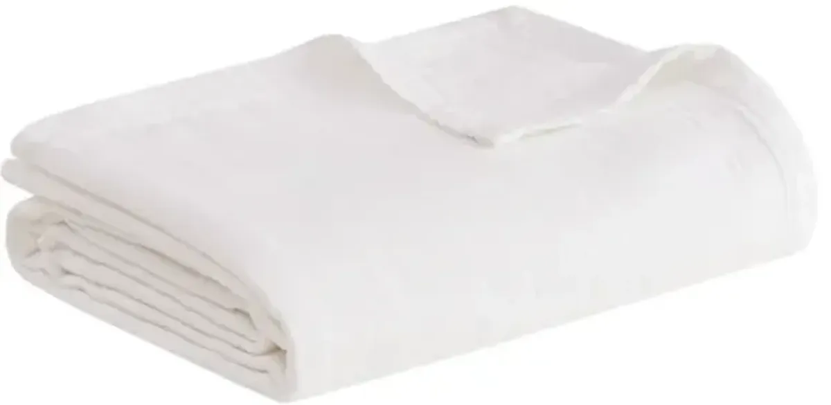 Olliix by Clean Spaces Gauze White King 100% Cotton Lightweight Blanket