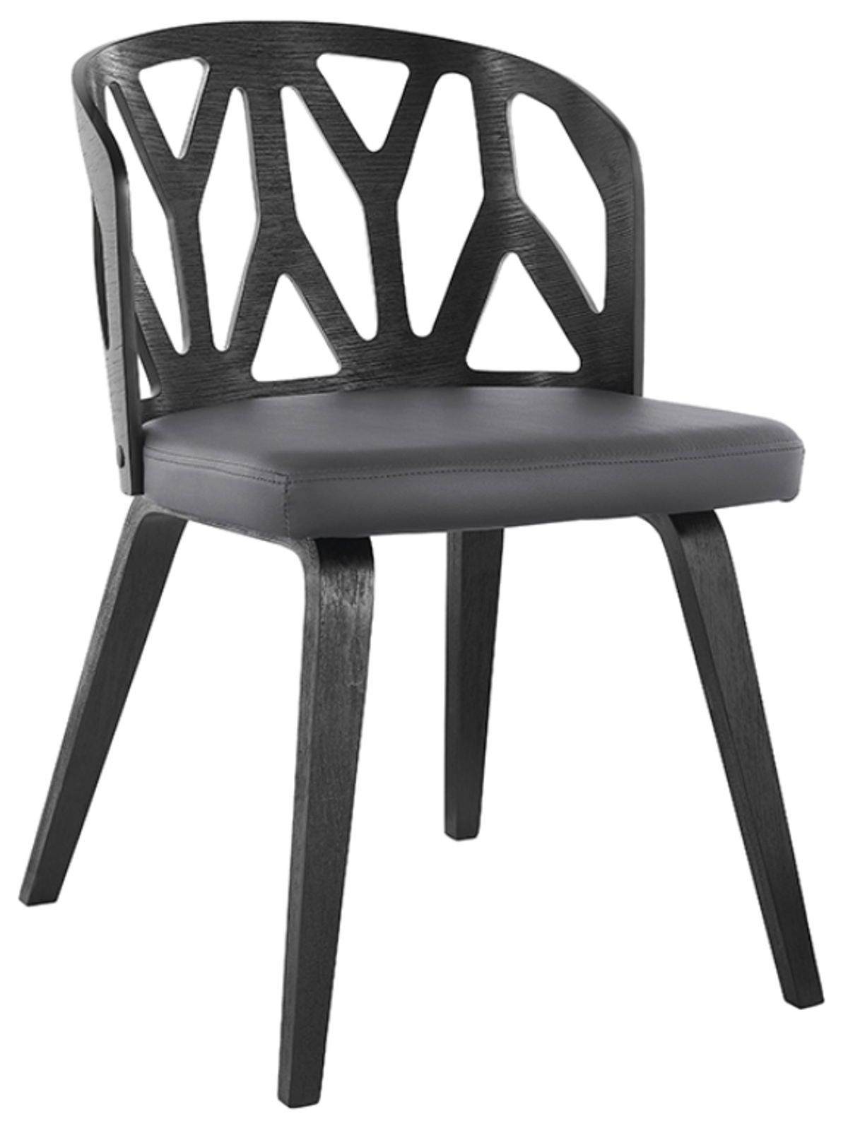 Armen Living Nia 2-Piece Gray Dining Chairs