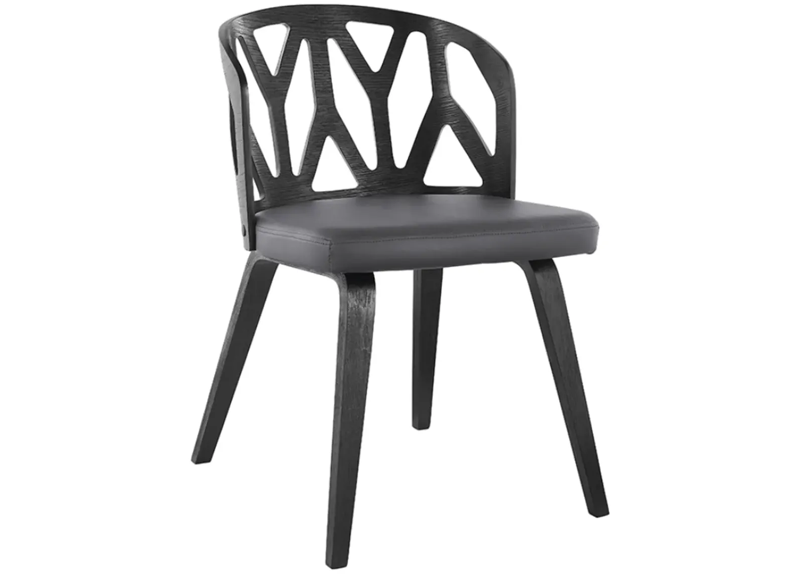 Armen Living Nia 2-Piece Gray Dining Chairs