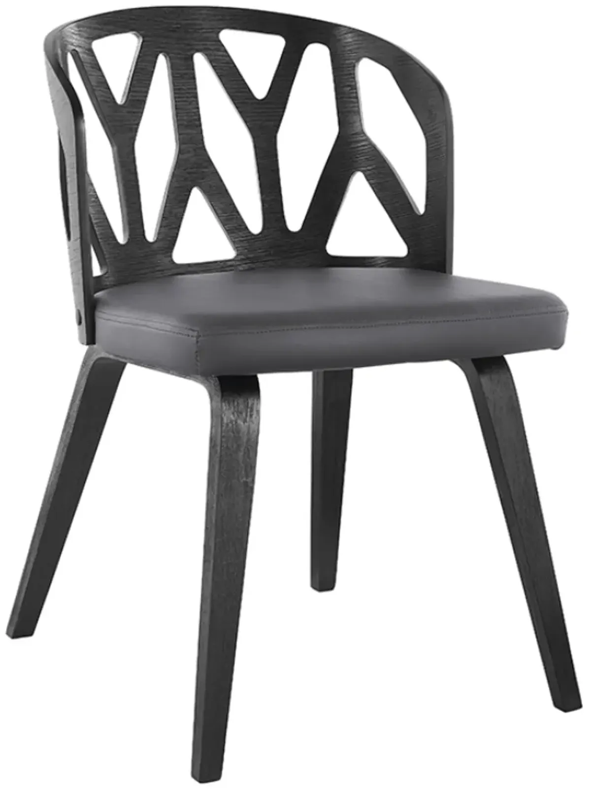 Armen Living Nia 2-Piece Gray Dining Chairs