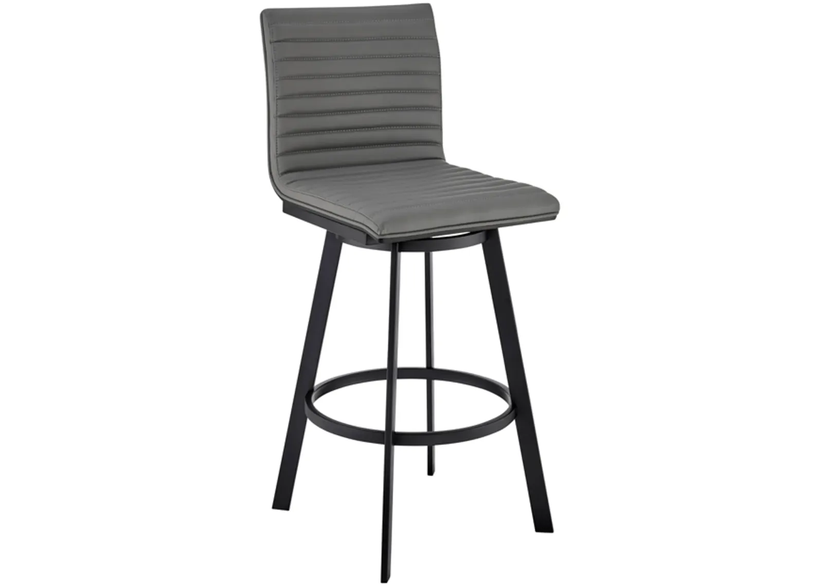 Armen Living Nikole Gray 26" Swivel Bar Stool