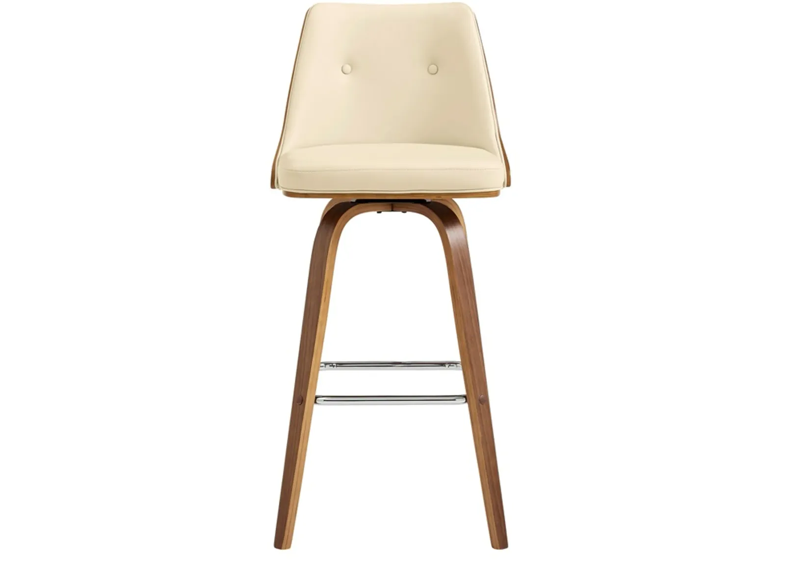 Armen Living Nolte Cream 26" Swivel Counter Stool