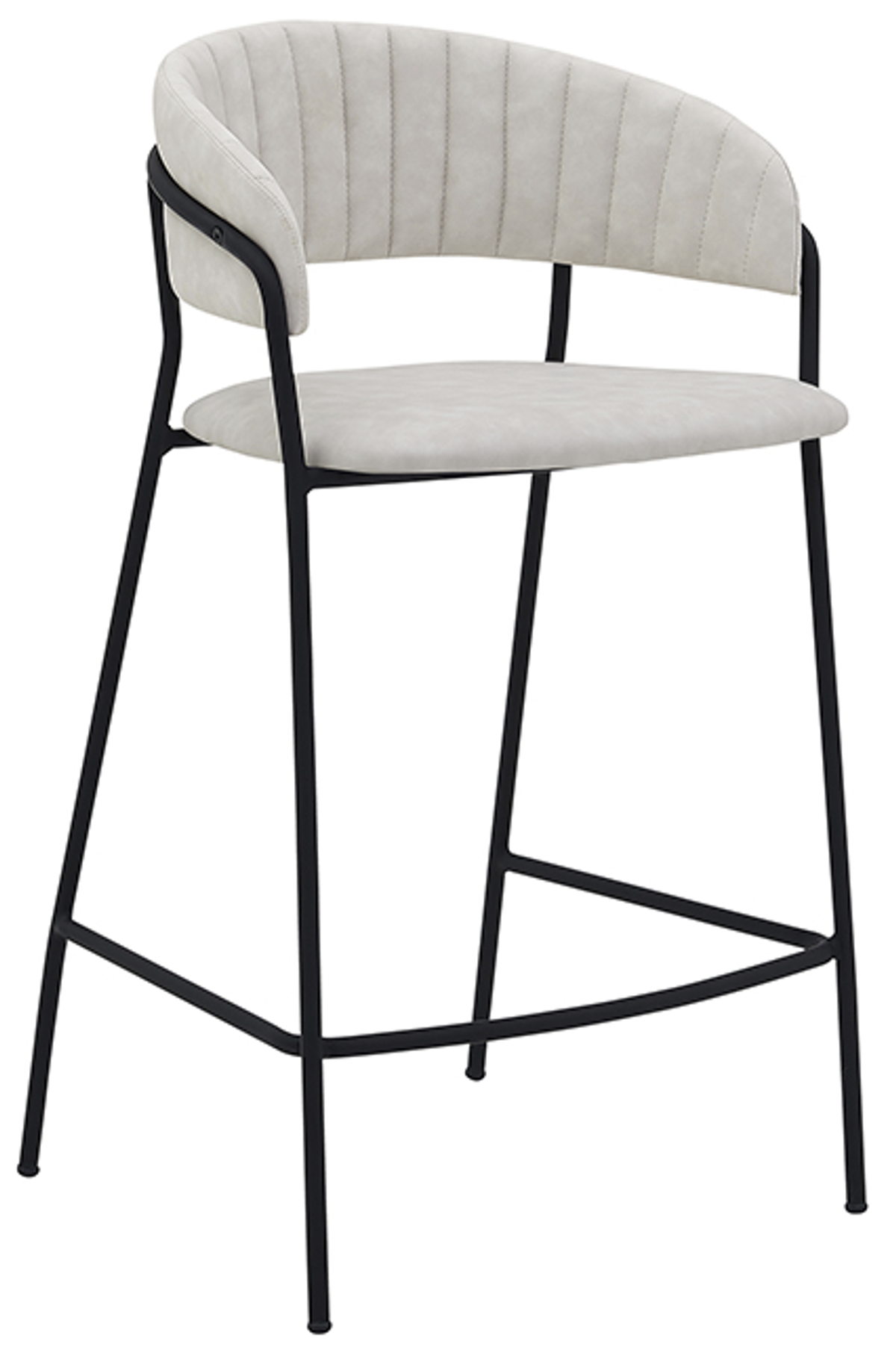 Armen Living Nara Black/Cream 26" Counter Stool