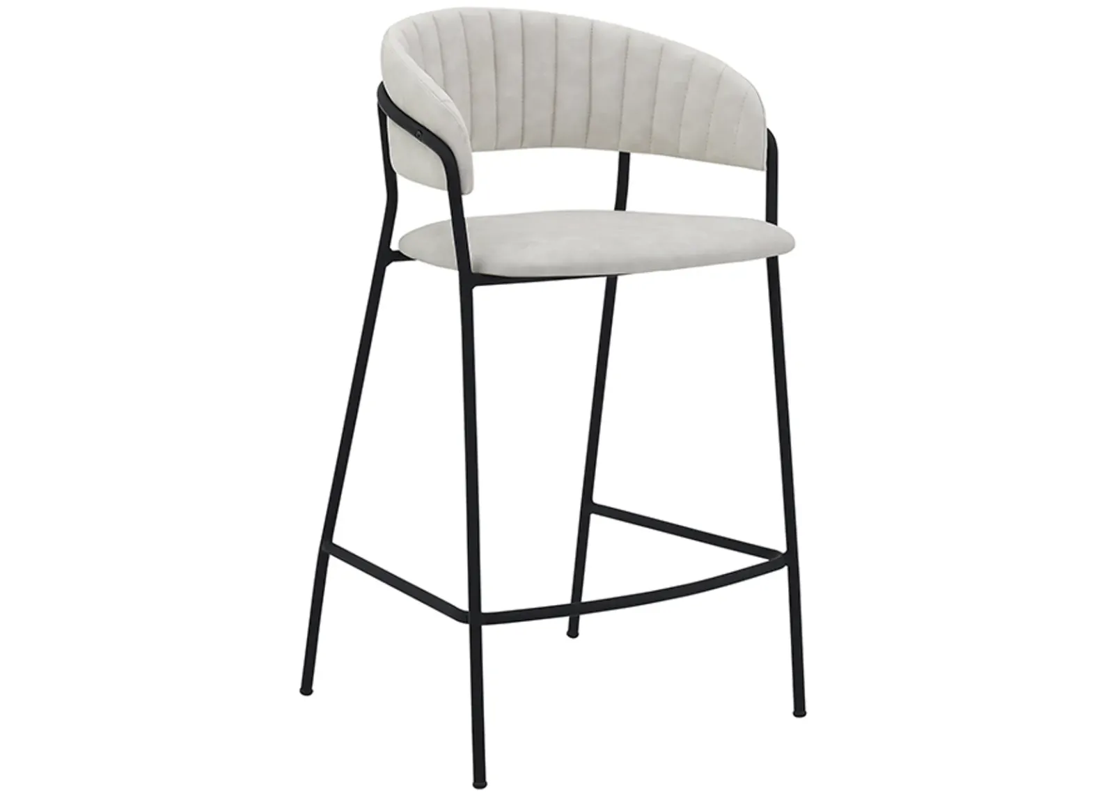 Armen Living Nara Black/Cream 26" Counter Stool