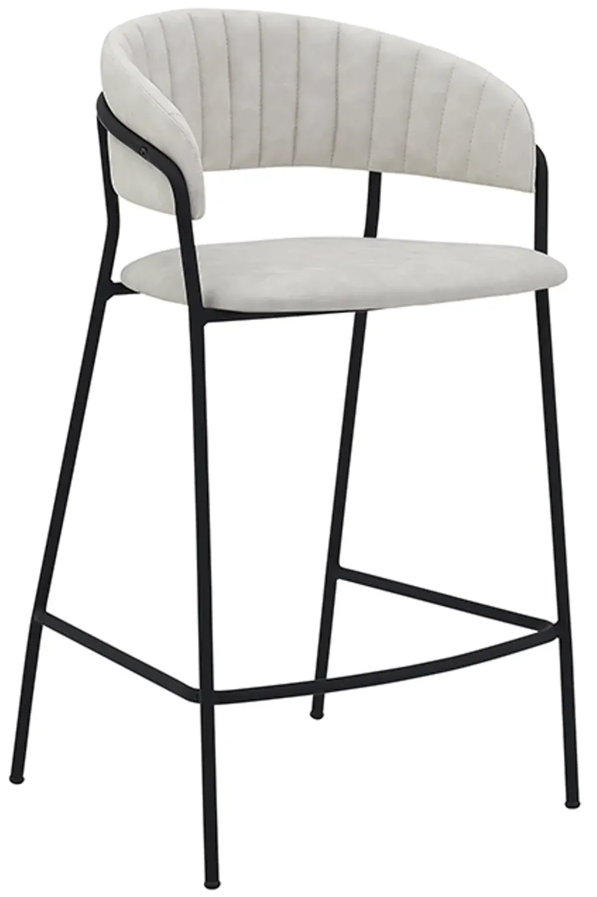 Armen Living Nara Black/Cream 26" Counter Stool