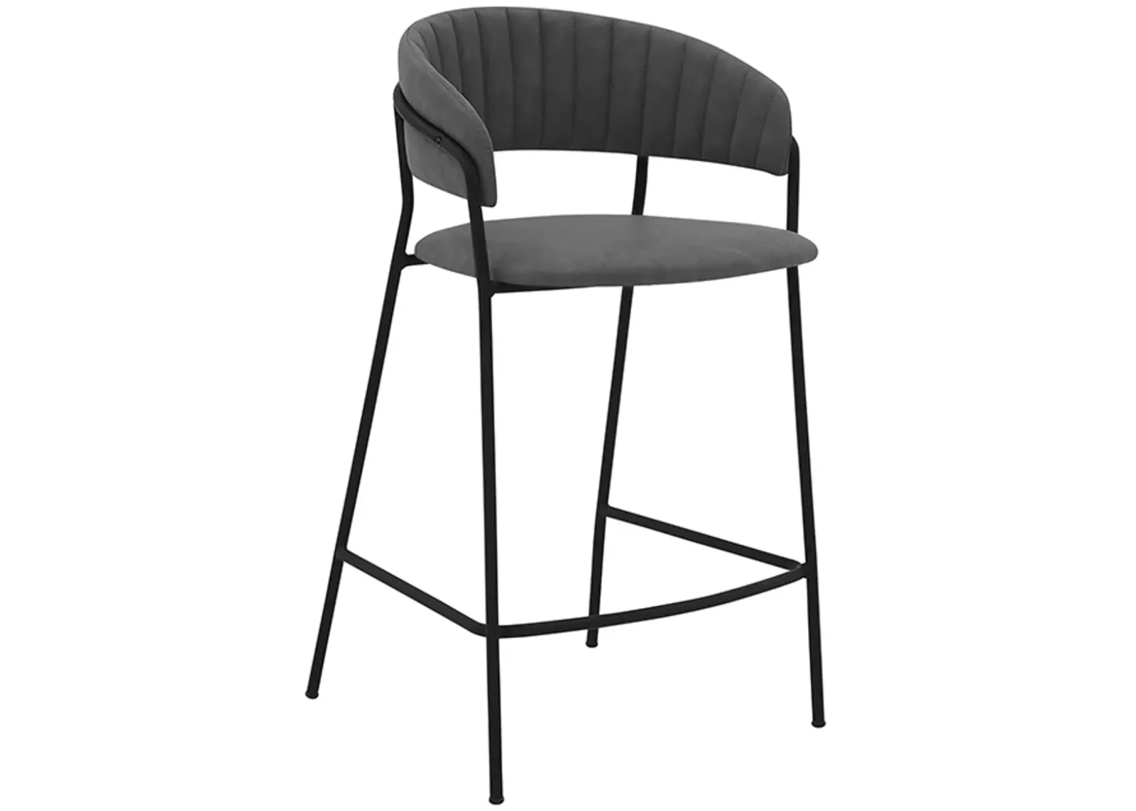 Armen Living Nara Black/Gray 26" Counter Stool