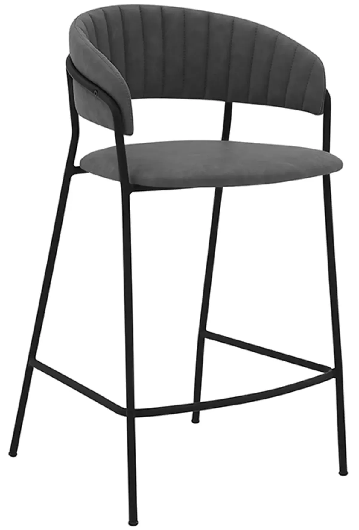 Armen Living Nara Black/Gray 26" Counter Stool