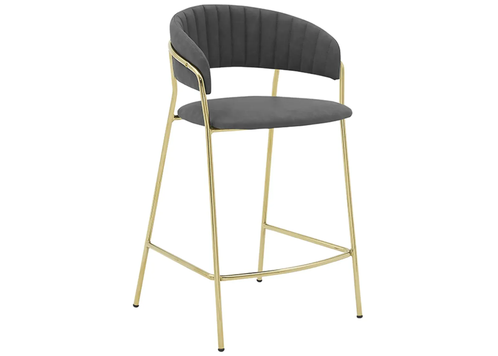 Armen Living Nara Gold/Gray 26" Counter Stool