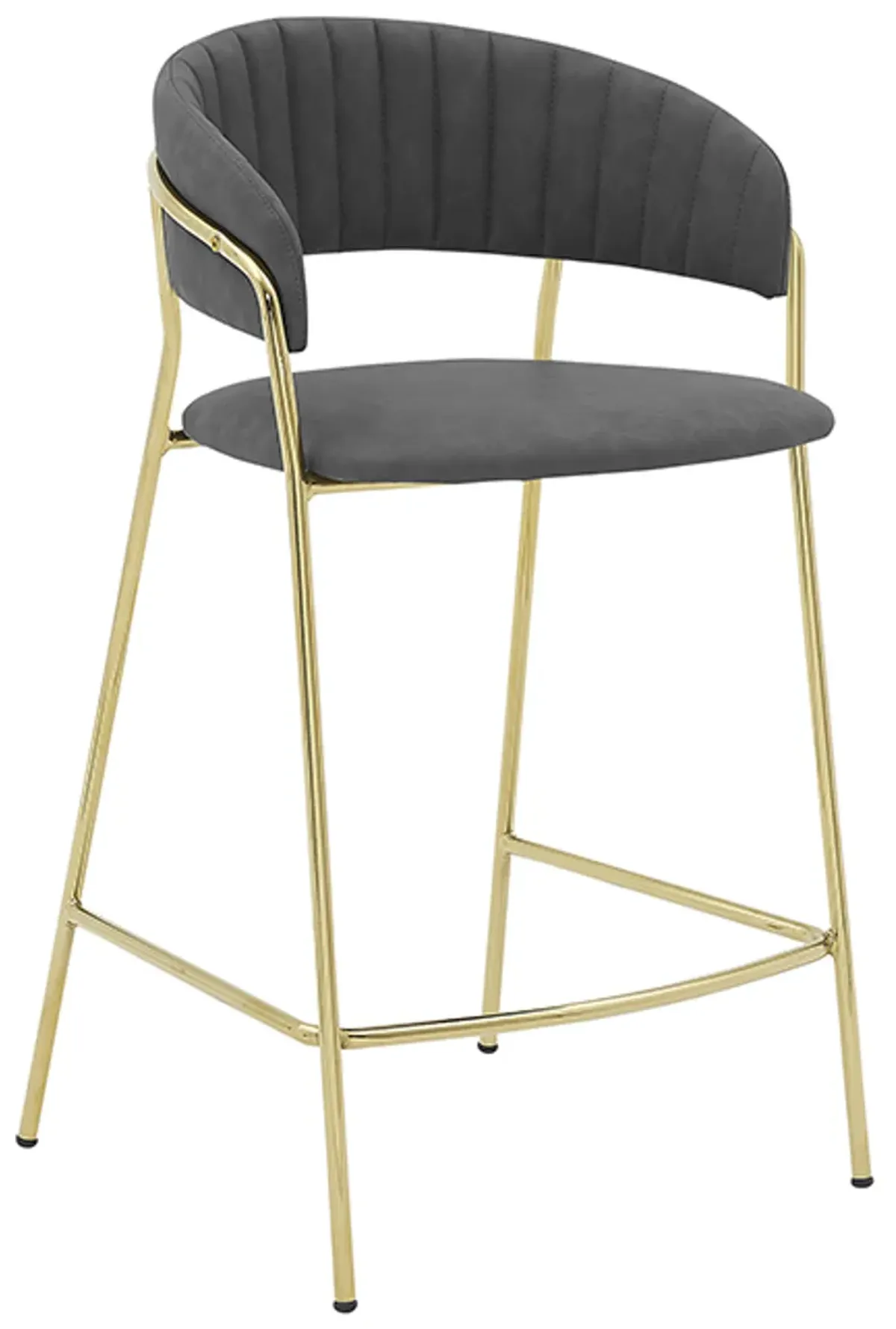 Armen Living Nara Gold/Gray 26" Counter Stool