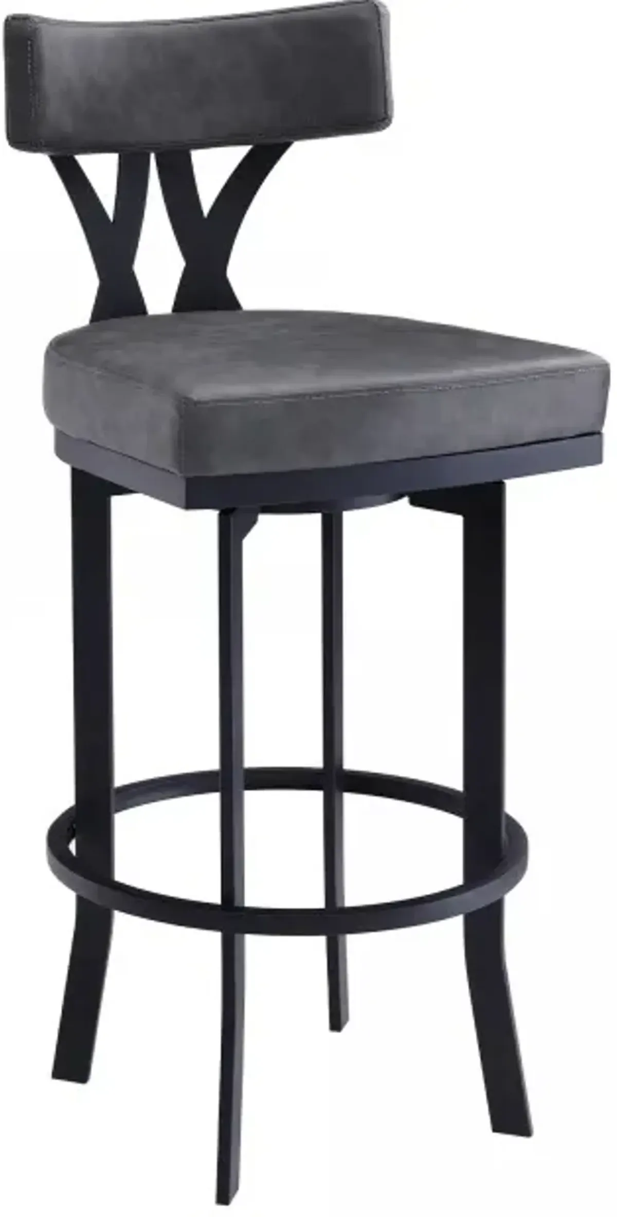 Armen Living Natalie 26" Gray Counter Stool