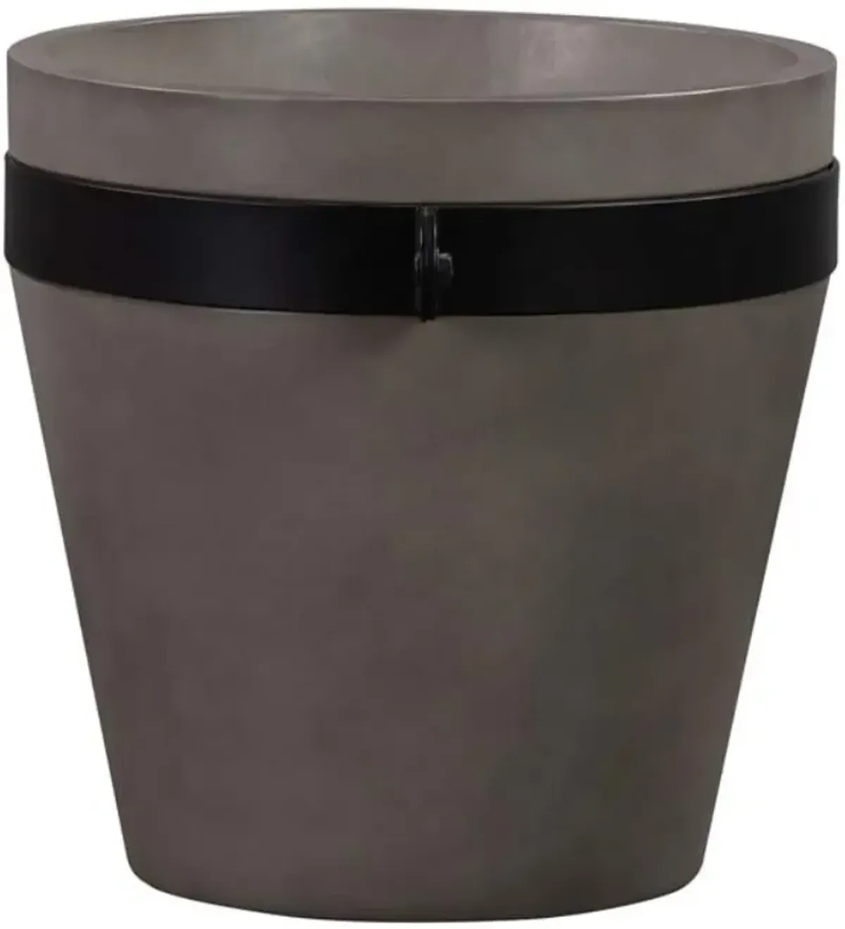 Armen Living Obsidian Grey Medium Indoor/Outdoor Planter