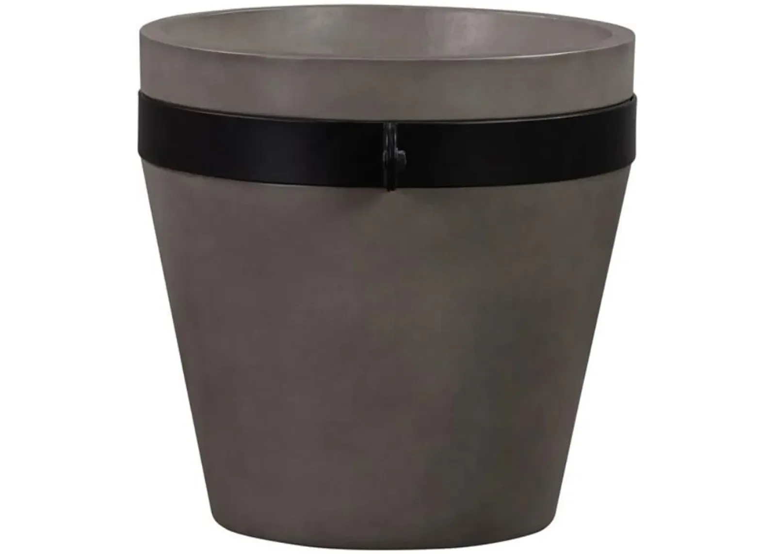 Armen Living Obsidian Grey Medium Indoor/Outdoor Planter