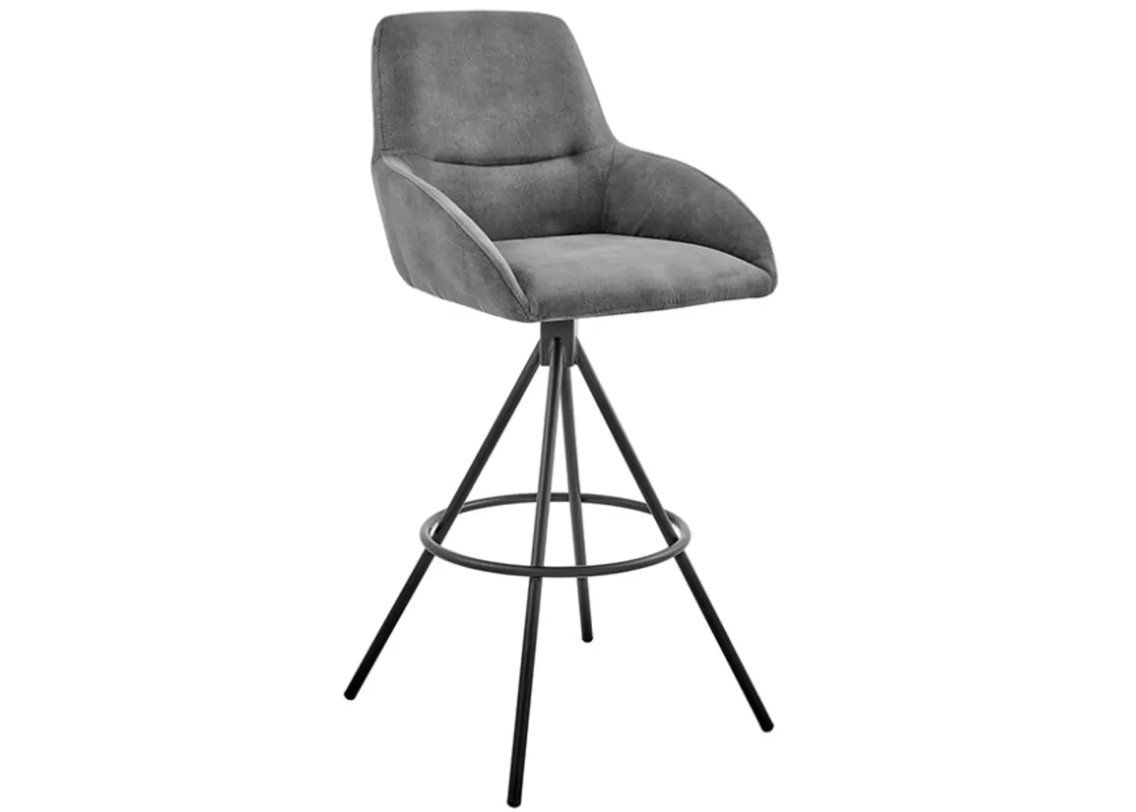 Armen Living Odessa Charcoal 30" Bar Stool