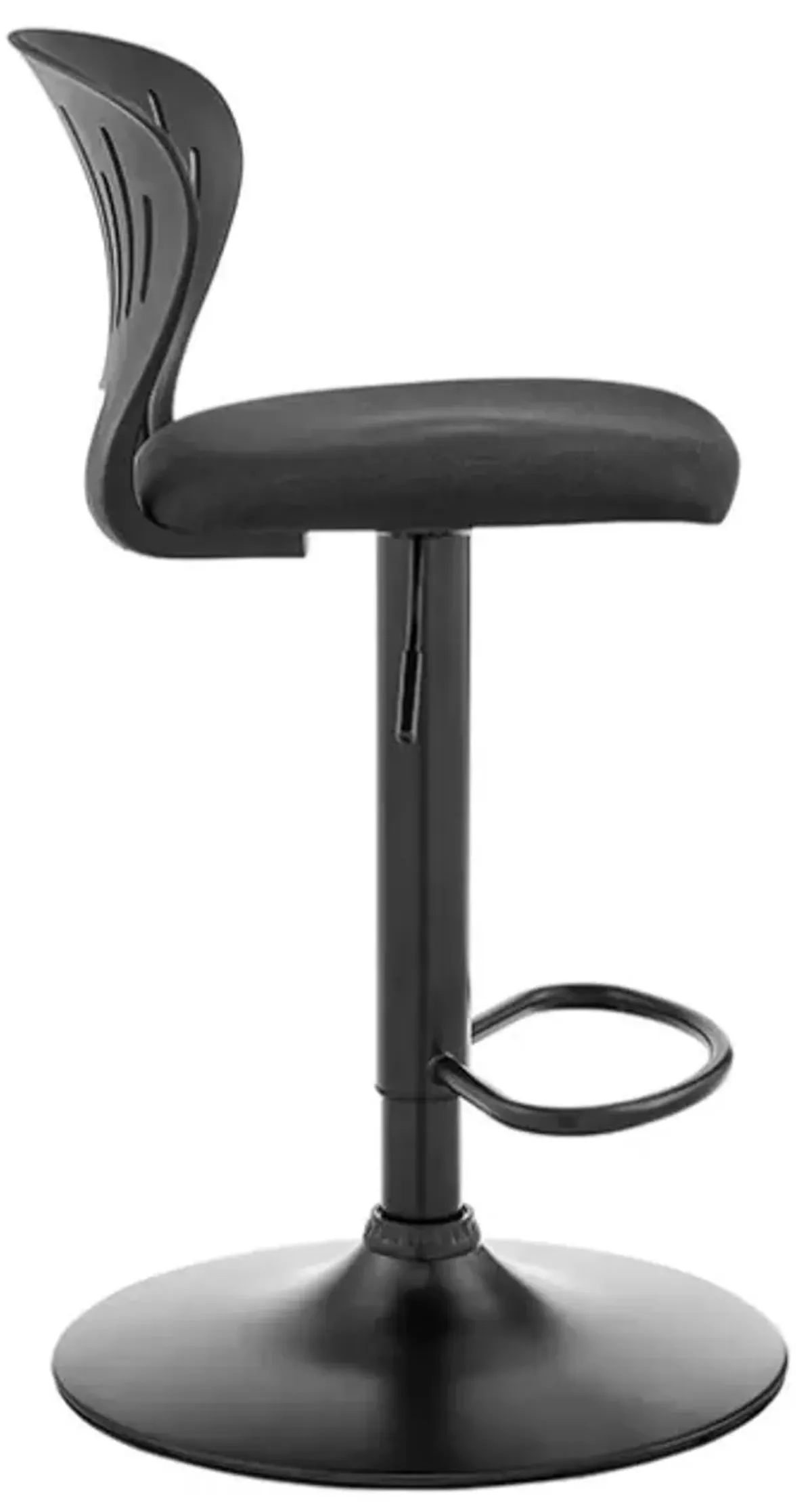 Armen Living Padua Black Adjustable Swivel Stool