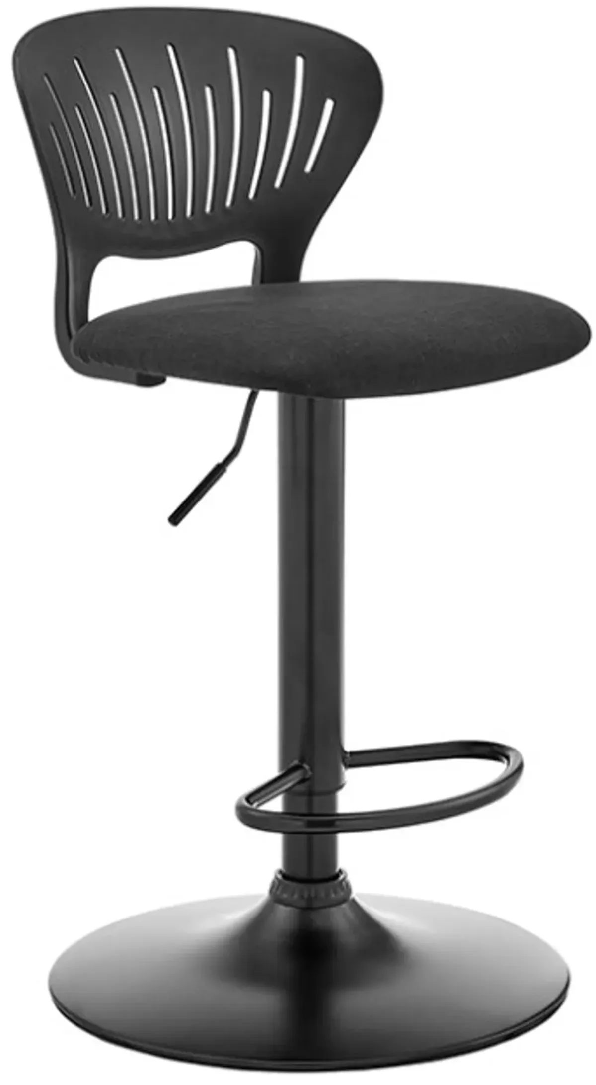 Armen Living Padua Black Adjustable Swivel Stool