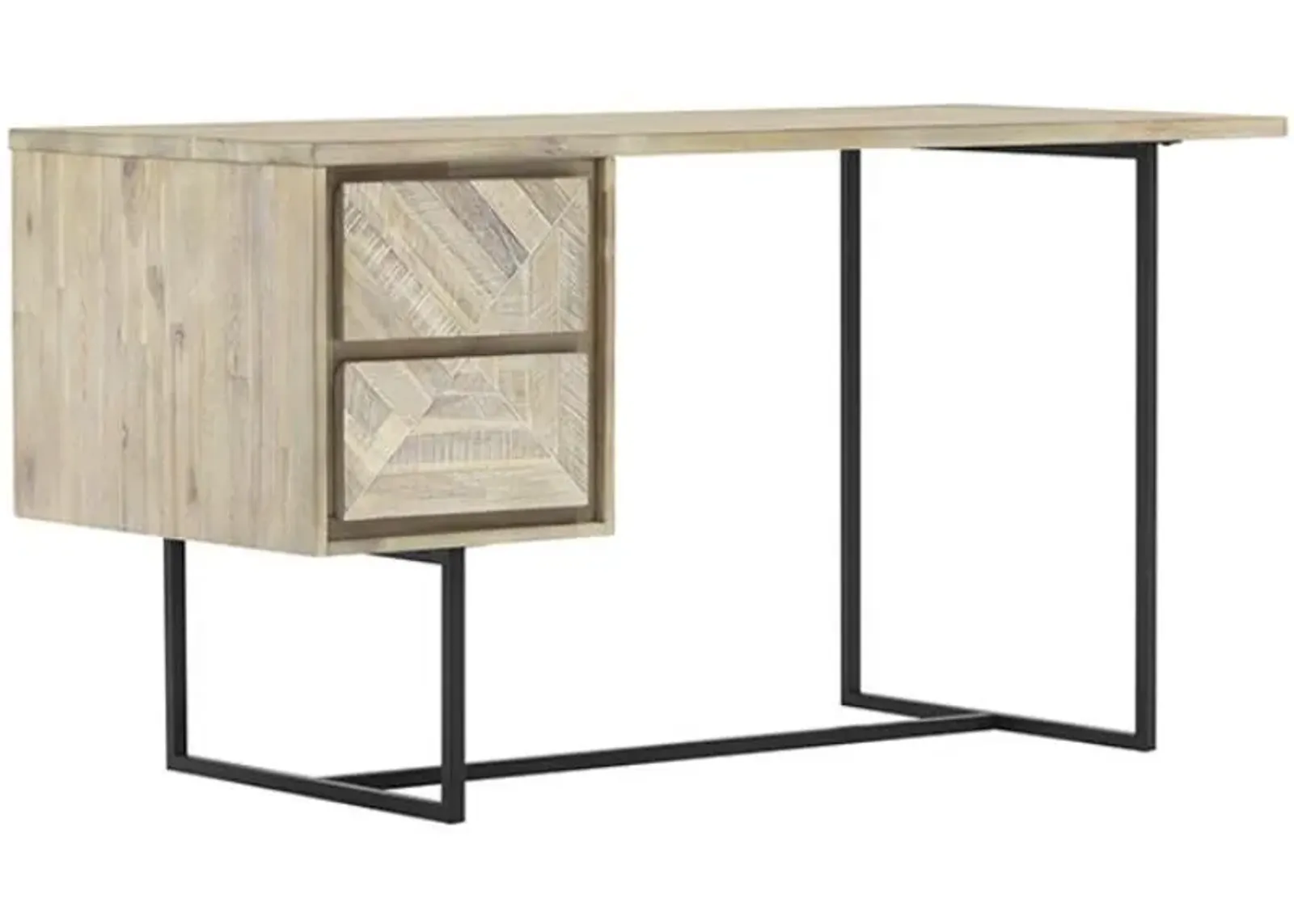 Armen Living Peridot Black/Natural Desk 