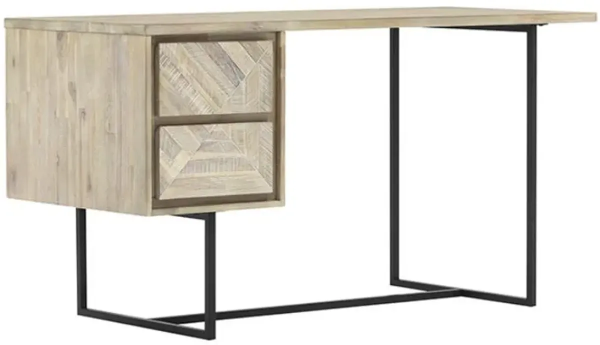 Armen Living Peridot Black/Natural Desk 