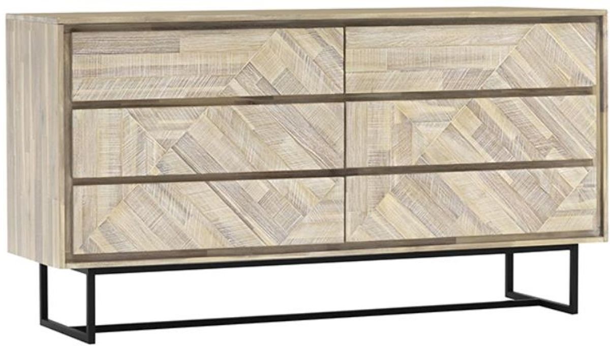 Armen Living Peridot Black/Natural Dresser 