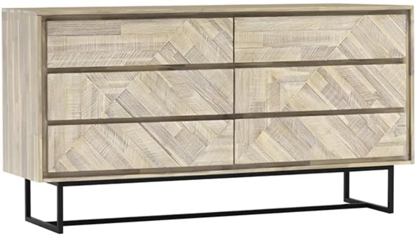 Armen Living Peridot Black/Natural Dresser 