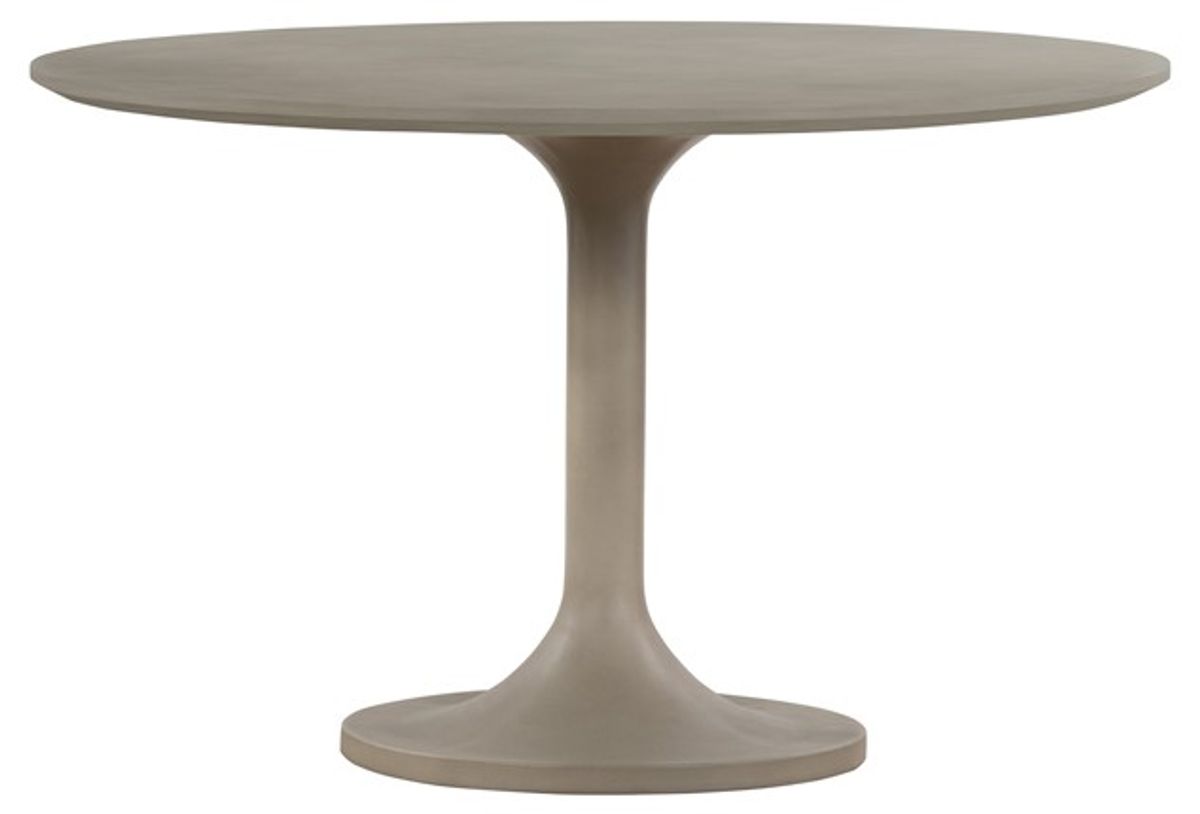 Armen Living Pippa Medium Gray Round Dining Table