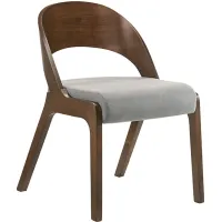 Armen Living Polly Walnut Dining Accent Chairs