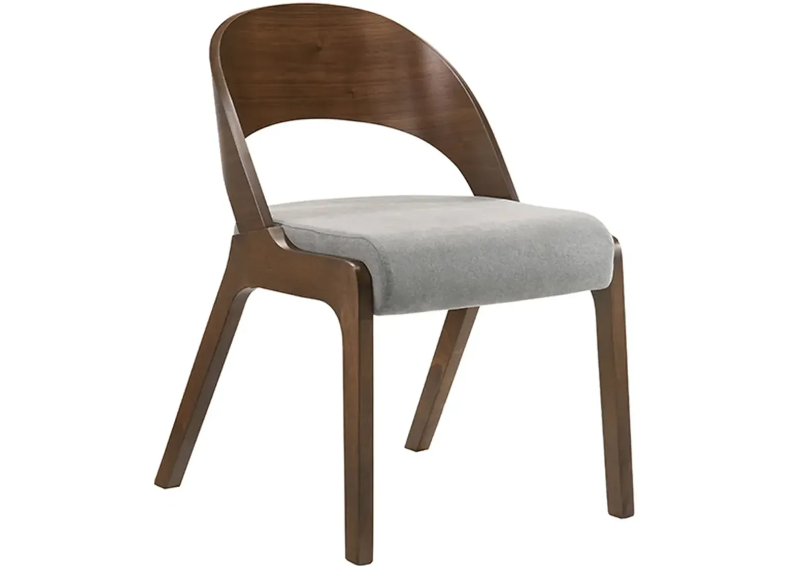 Armen Living Polly Walnut Dining Accent Chairs