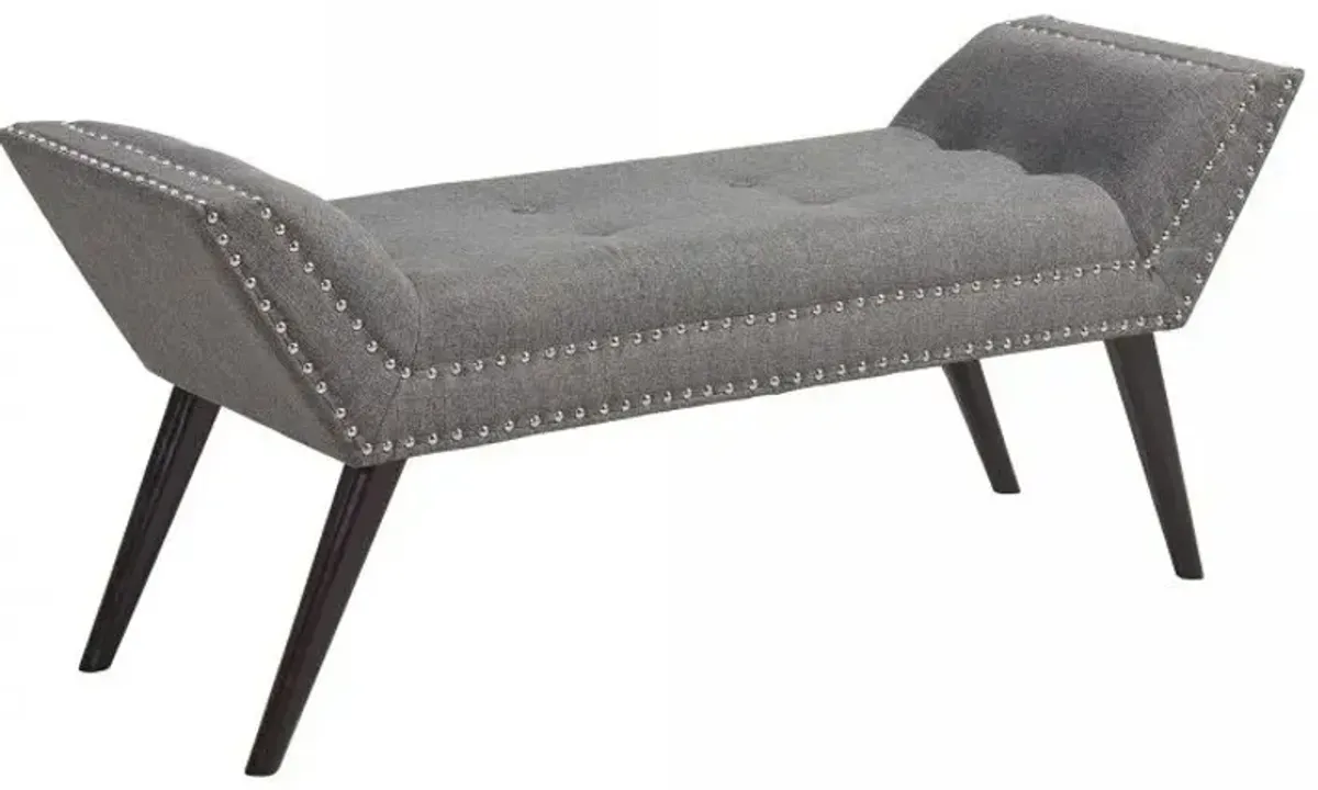 Armen Living Porter Charcoal Ottoman Bench